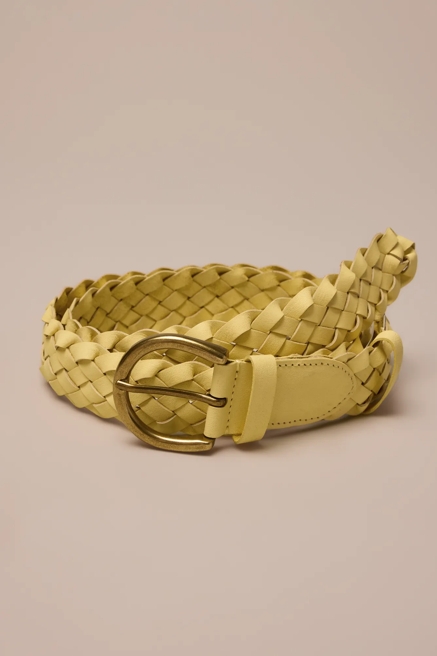 WOVEN LEATHER BELT, image 1