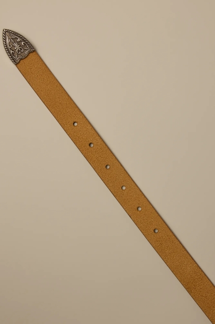 ROPE ENGRAVED WESTERN BUCKLE LEATHER BELT, image 2