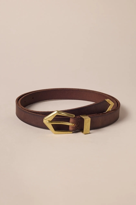 LEATHER GEOMETRIC BELT, image 1