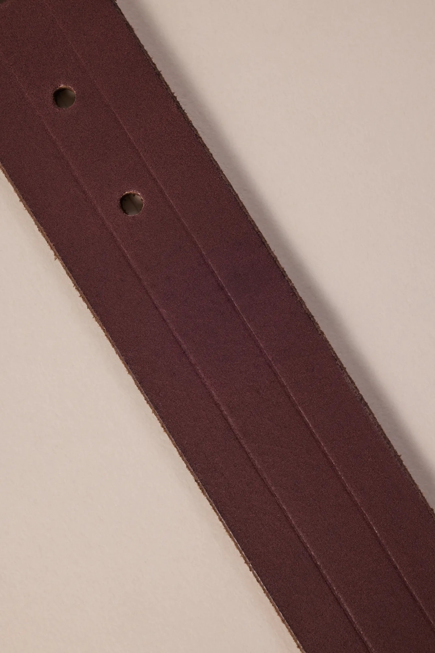HEAT CREASE LEATHER BELT, image 2