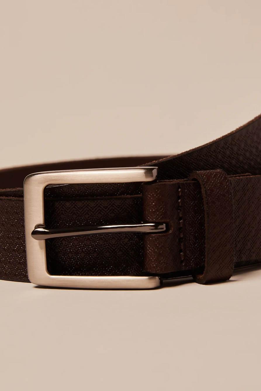 TEXTURED LEATHER BELT
