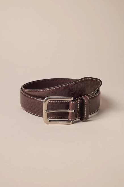 MILLED LEATHER BELT, image 1