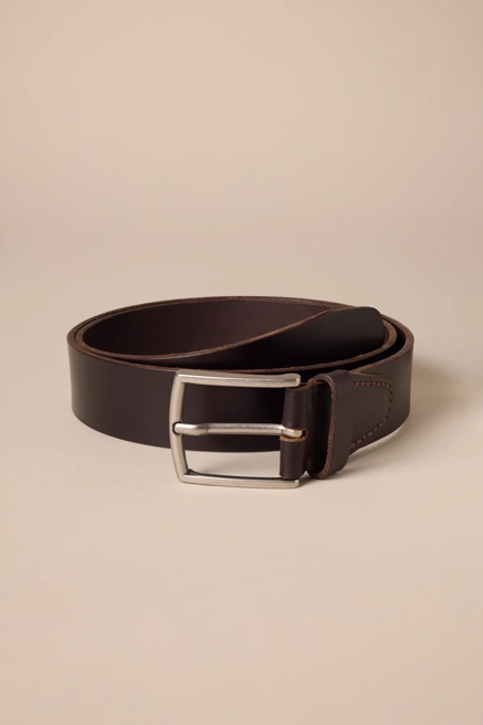 SMOOTH LEATHER BELT WITH TAB, image 1