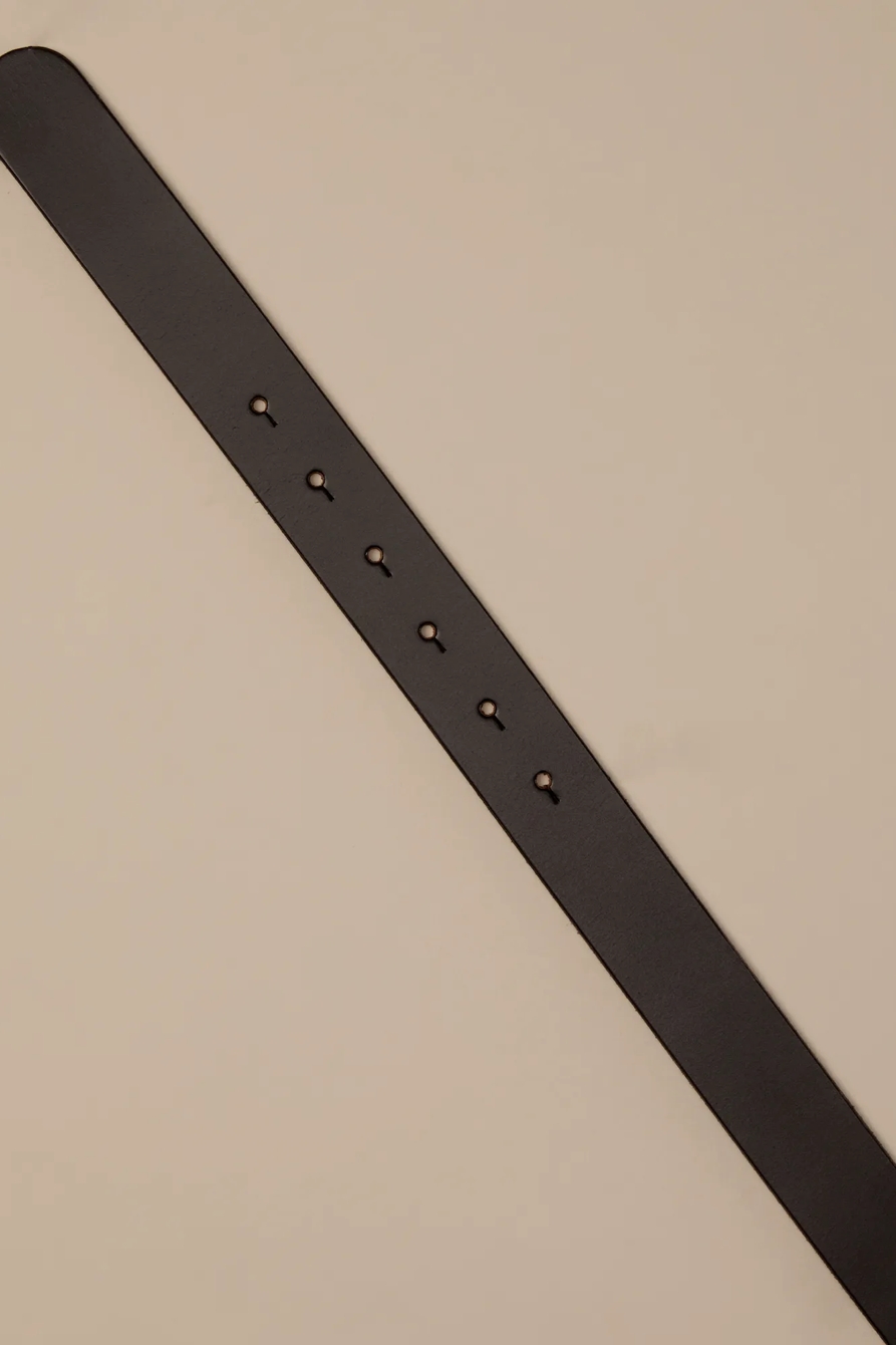 EQUESTRIAN BUCKLE LEATHER BELT, image 2
