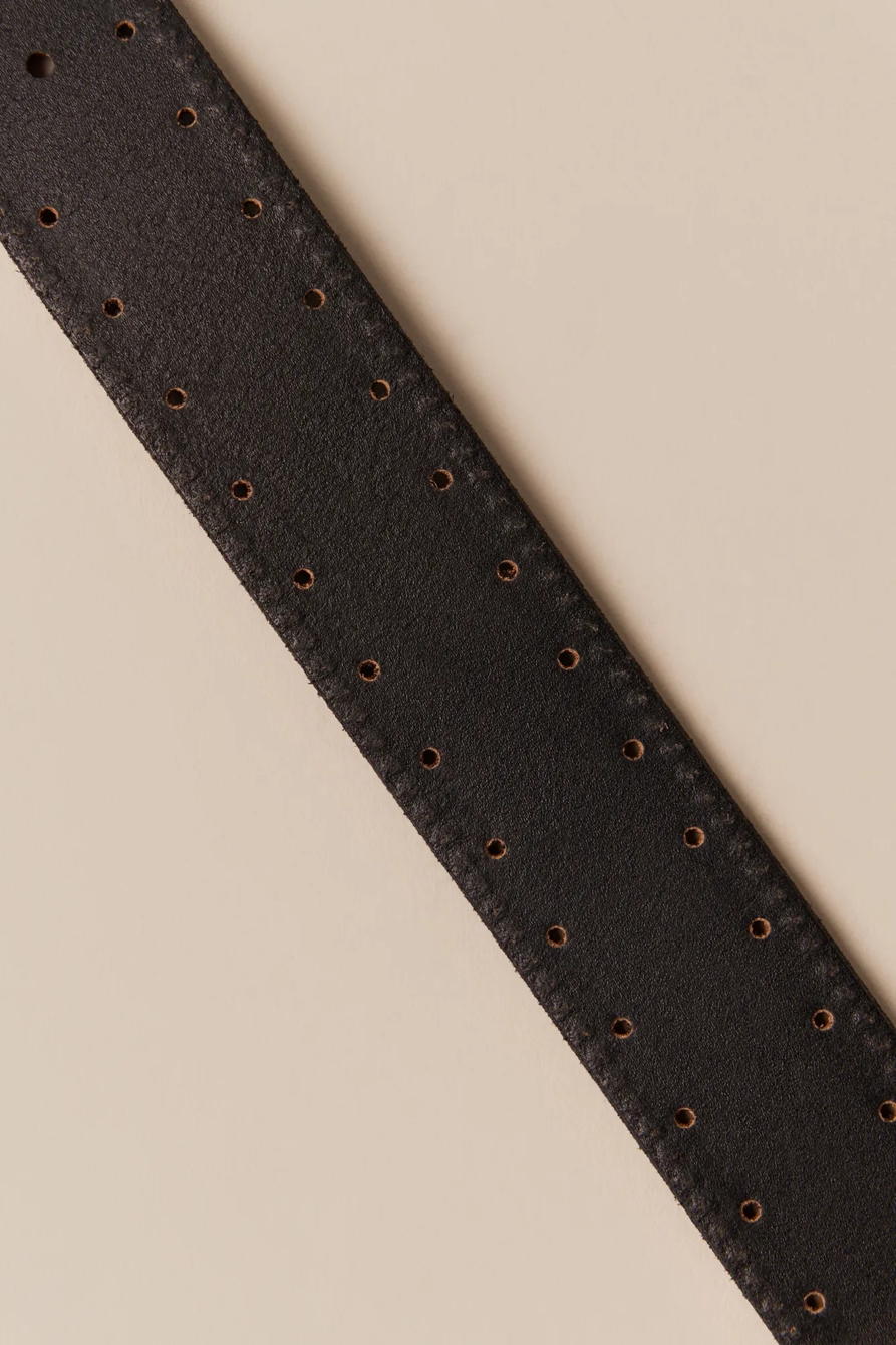 STITCHED LEATHER BELT, image 2
