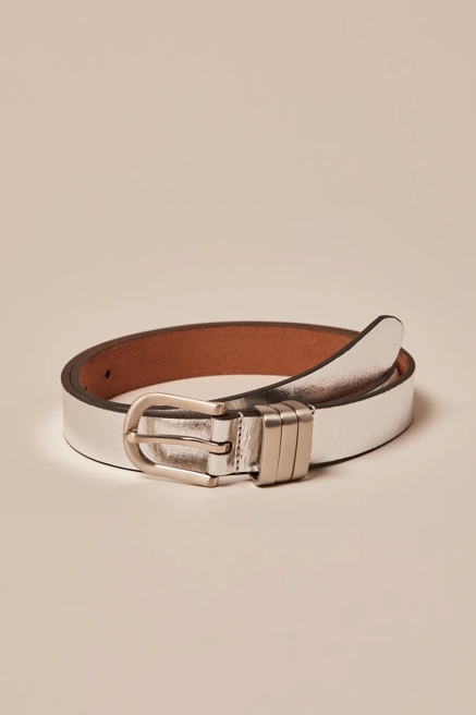 MATTE SILVER BELT, image 1