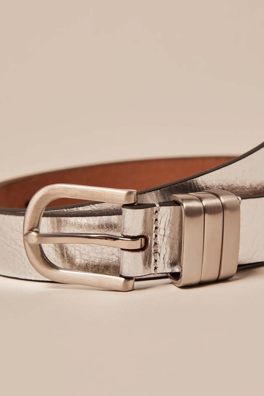 MATTE SILVER BELT, image 3