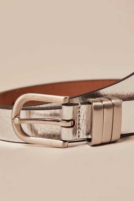 MATTE SILVER BELT, image 3