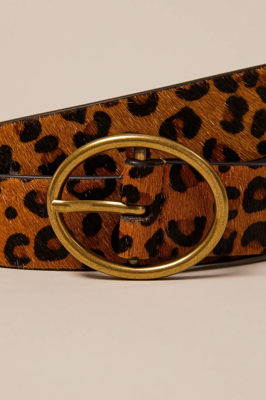 LEOPARD HAIRCALF BELT, image 3