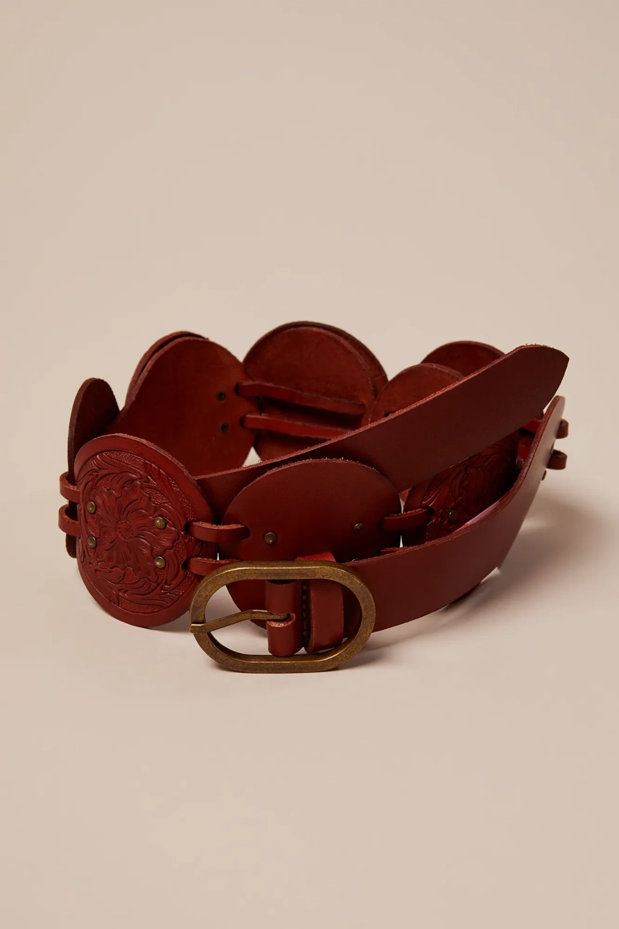 FLORAL EMBOSSED BELT