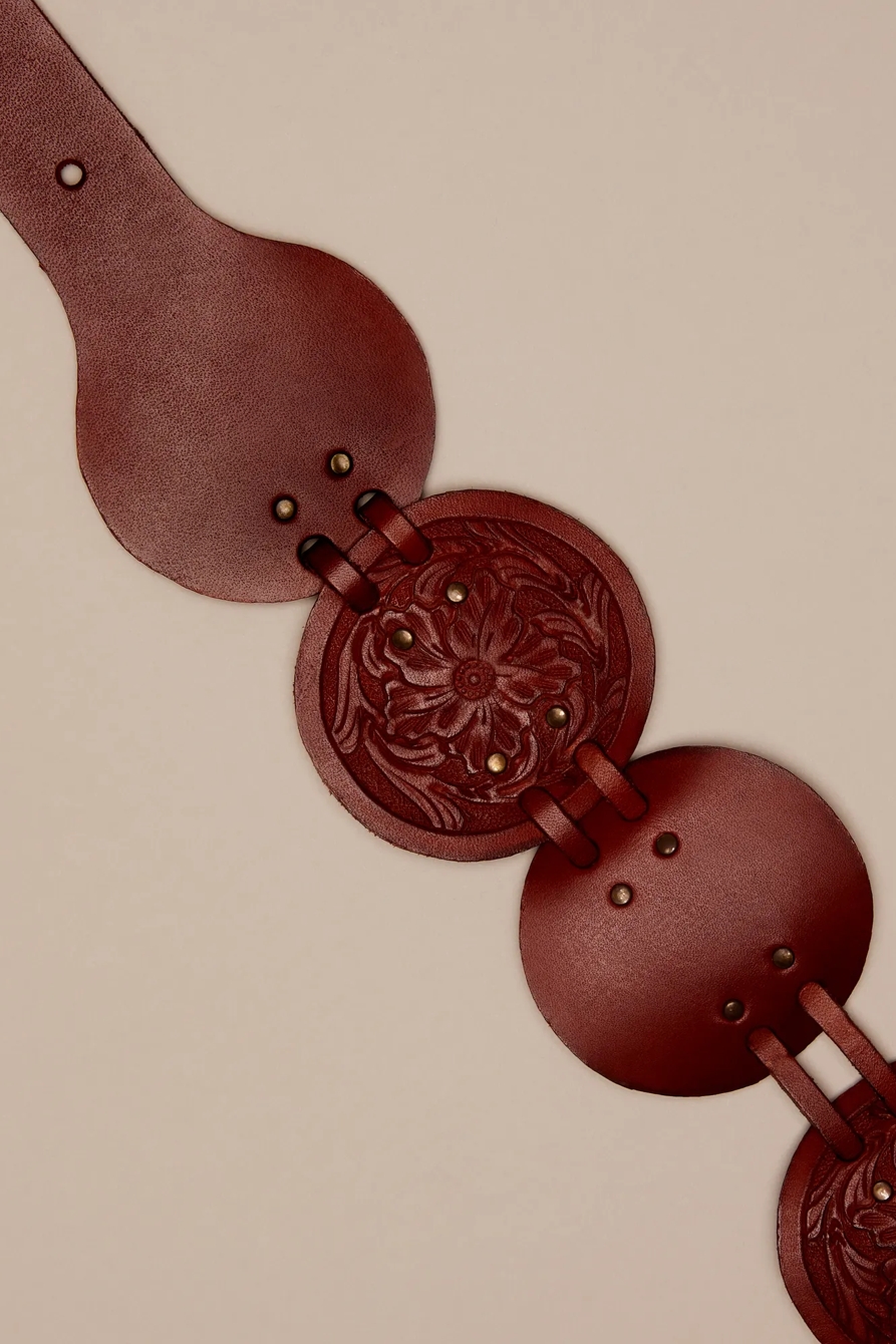 FLORAL EMBOSSED BELT, image 2