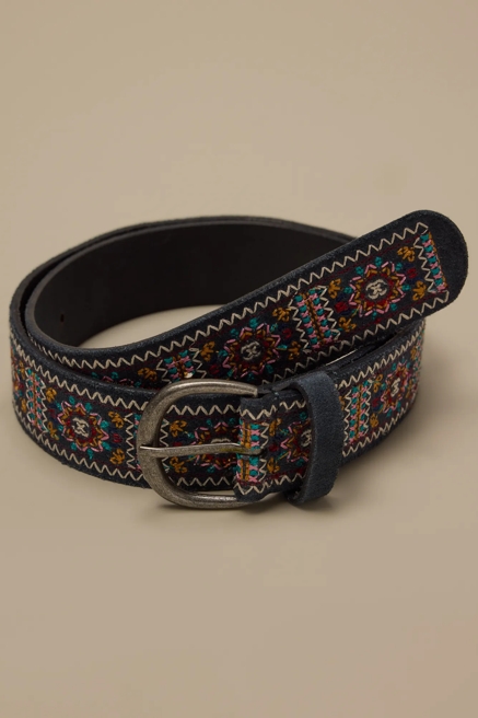 BLUE SUEDE EMBROIDERED BE, image 1