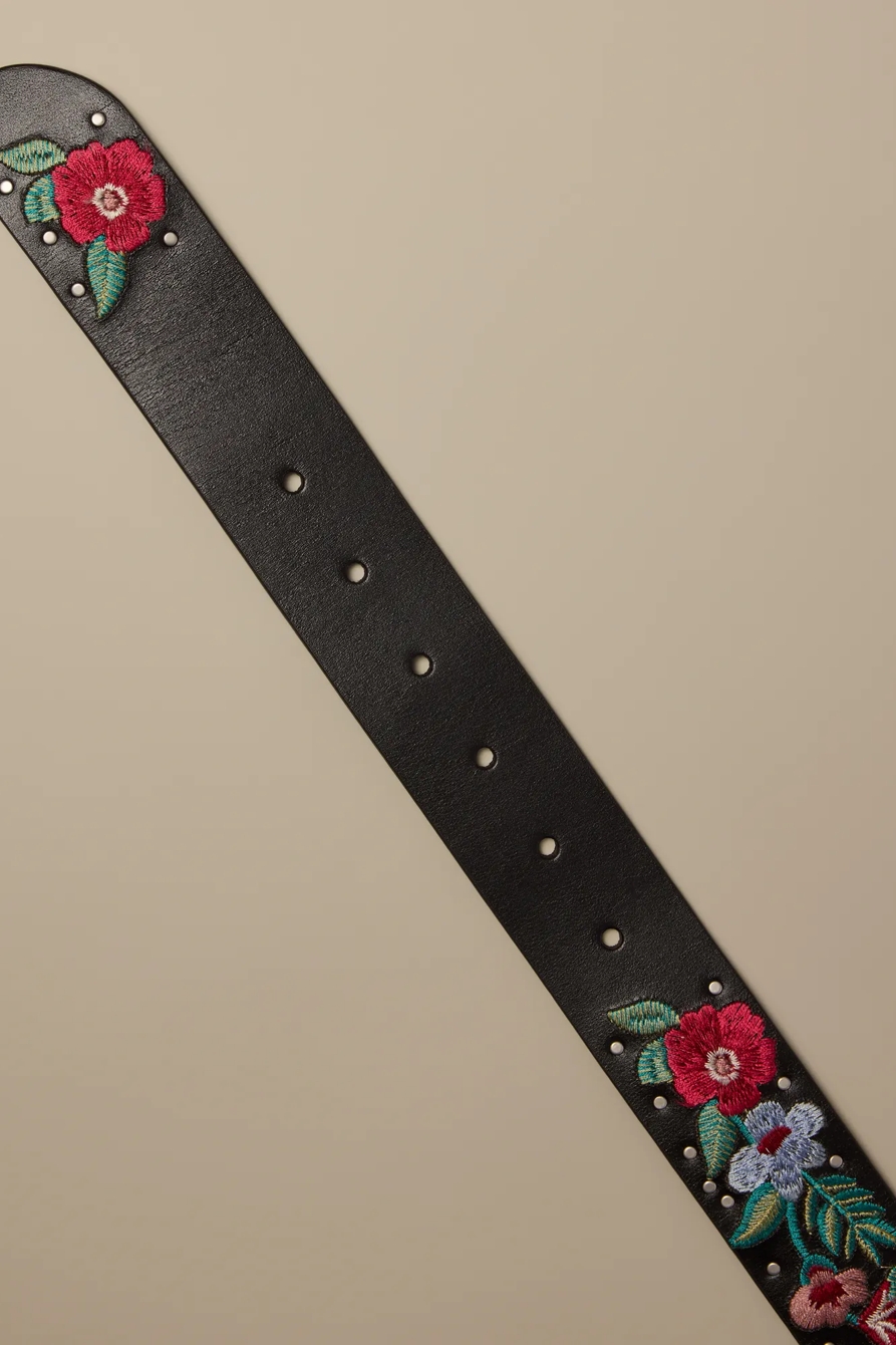 STUD FLORAL EMBROIDERED BELT, image 2