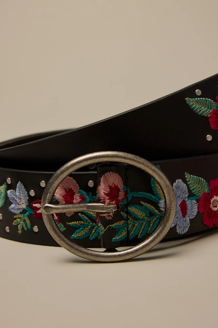 STUD FLORAL EMBROIDERED BELT, image 3