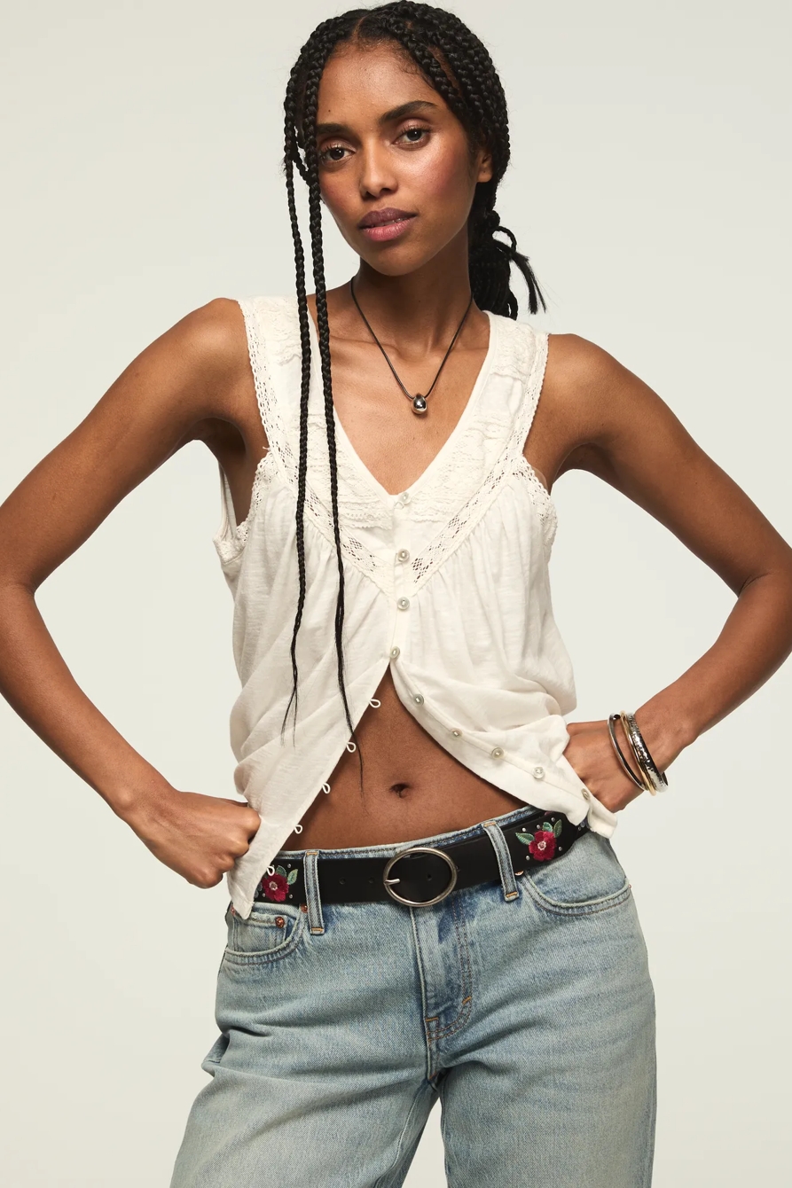 STUD FLORAL EMBROIDERED BELT, image 6