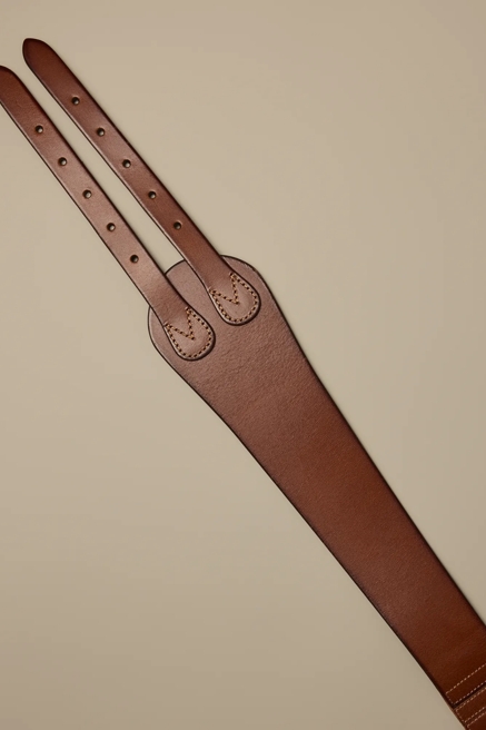 DOUBLE BUCKLE LEATHER STRETCH BELT, image 2