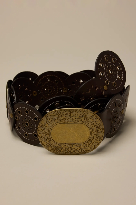 STUDDED CIRCLE DISC BELT, image 1