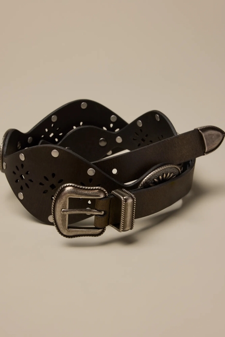 WESTERN CONCHO & STUDDED BELT, image 1
