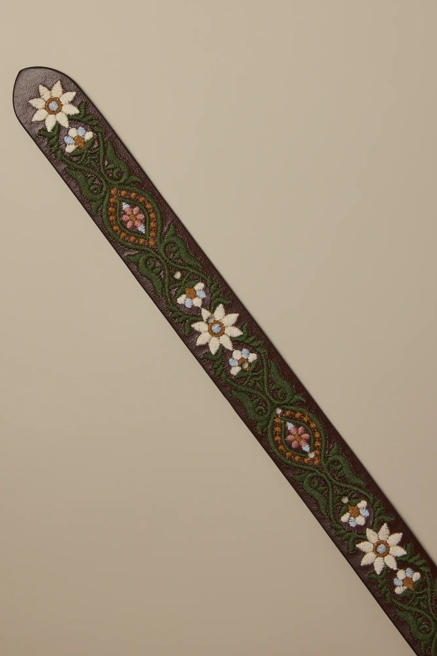 WHITE AND BLUE FLOWER EMBROIDERED BELT, image 2