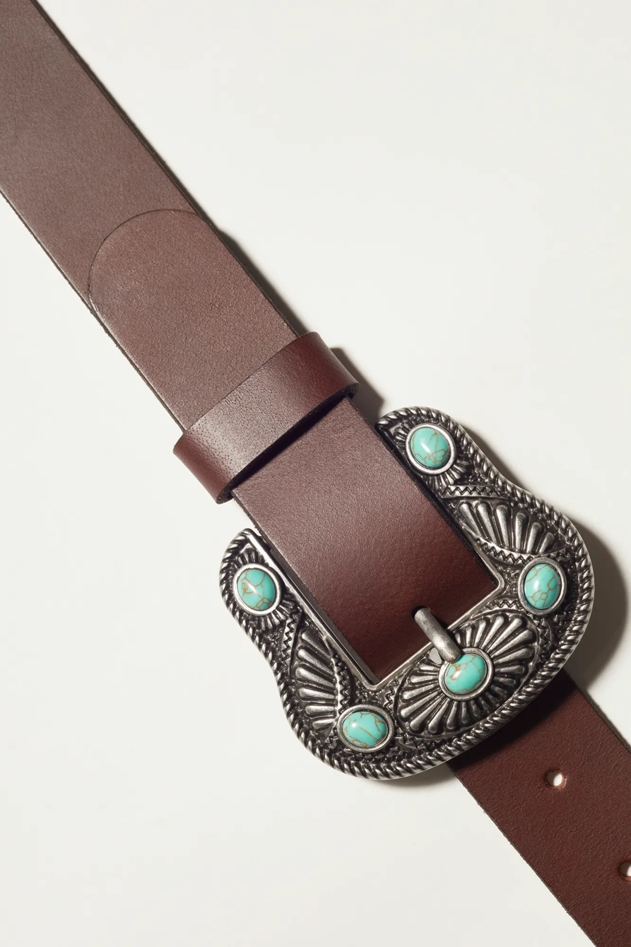 WESTERN TURQUOISE BUCKLE BELT, image 2