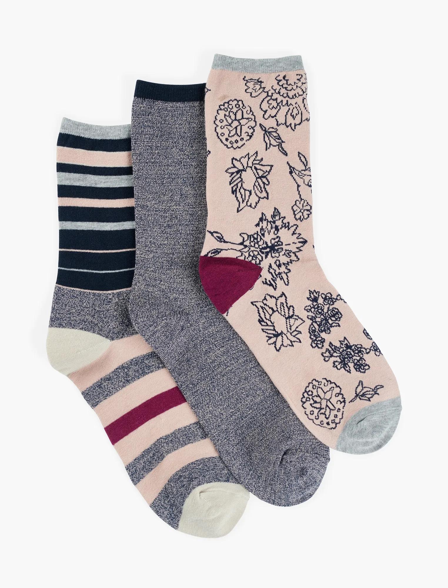 FLORAL CREW SOCKS, image 1