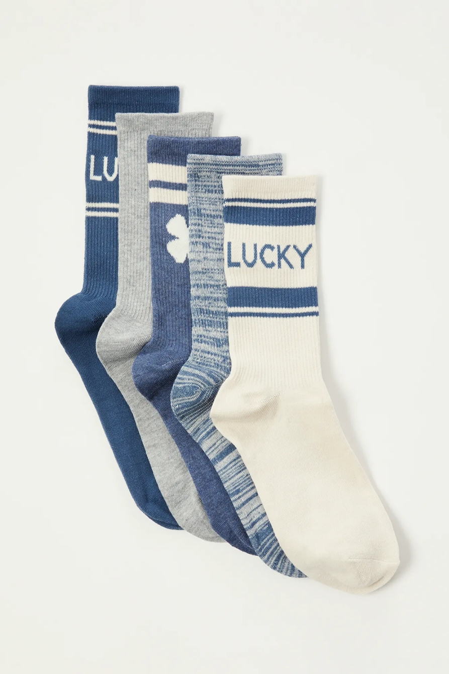 MEN'S LUCKY BRANDED SPORT CREW SOCKS, image 1