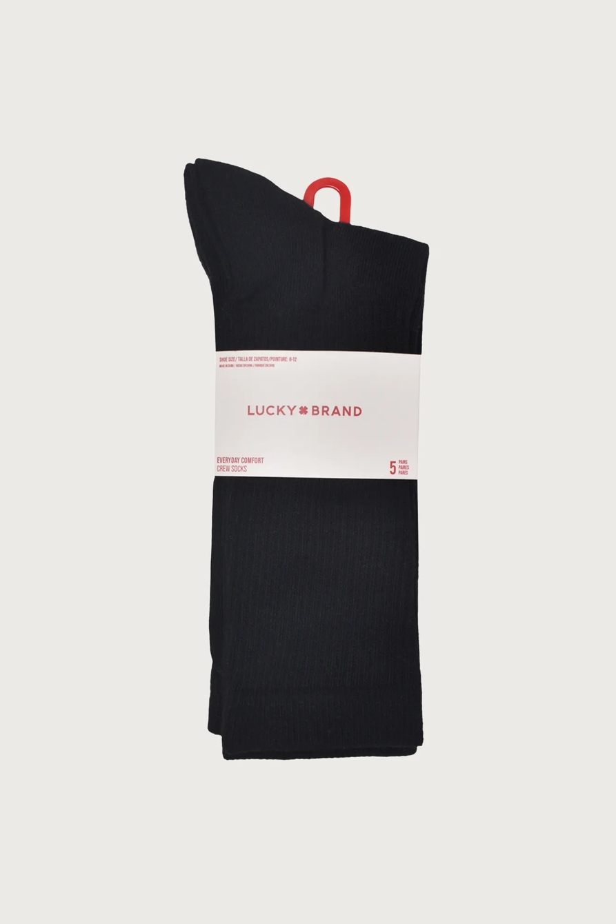 MENS 5 PACK ATHELTIC STRIPE SPORT RIB CREW, image 2