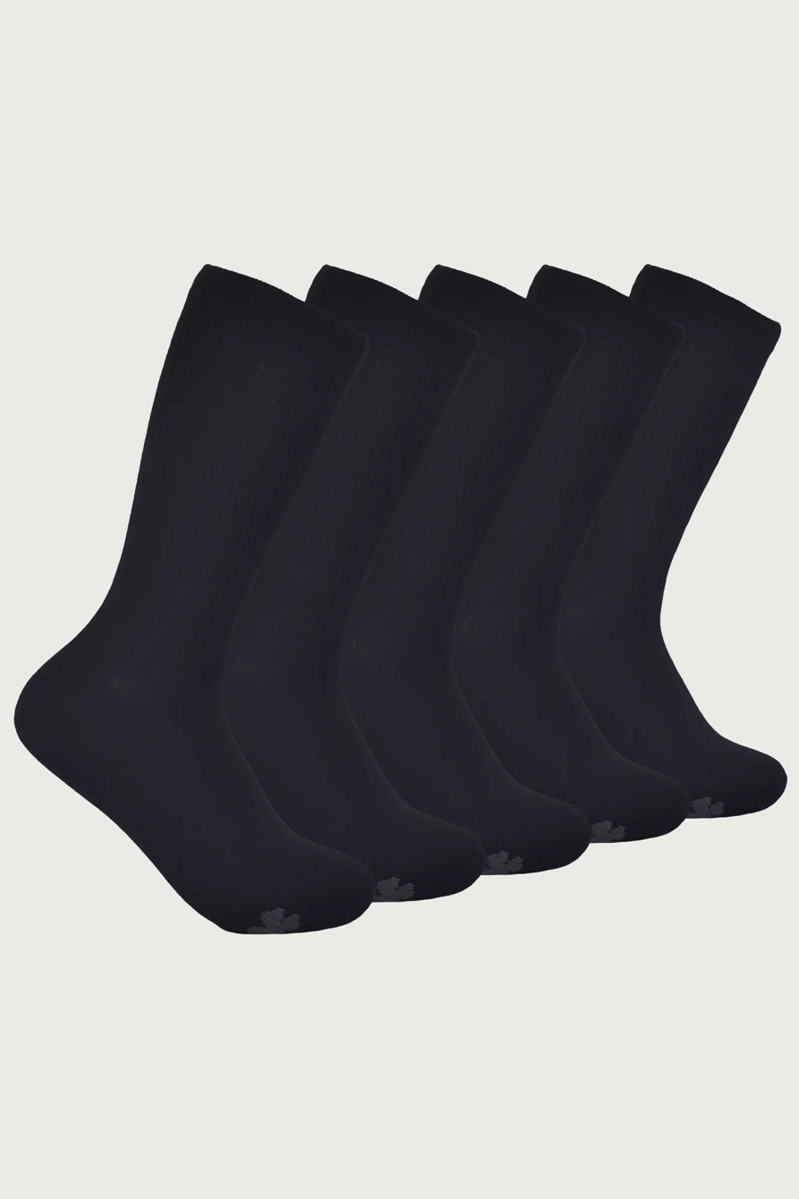 MENS 5 PACK ATHELTIC STRIPE SPORT RIB CREW, image 3