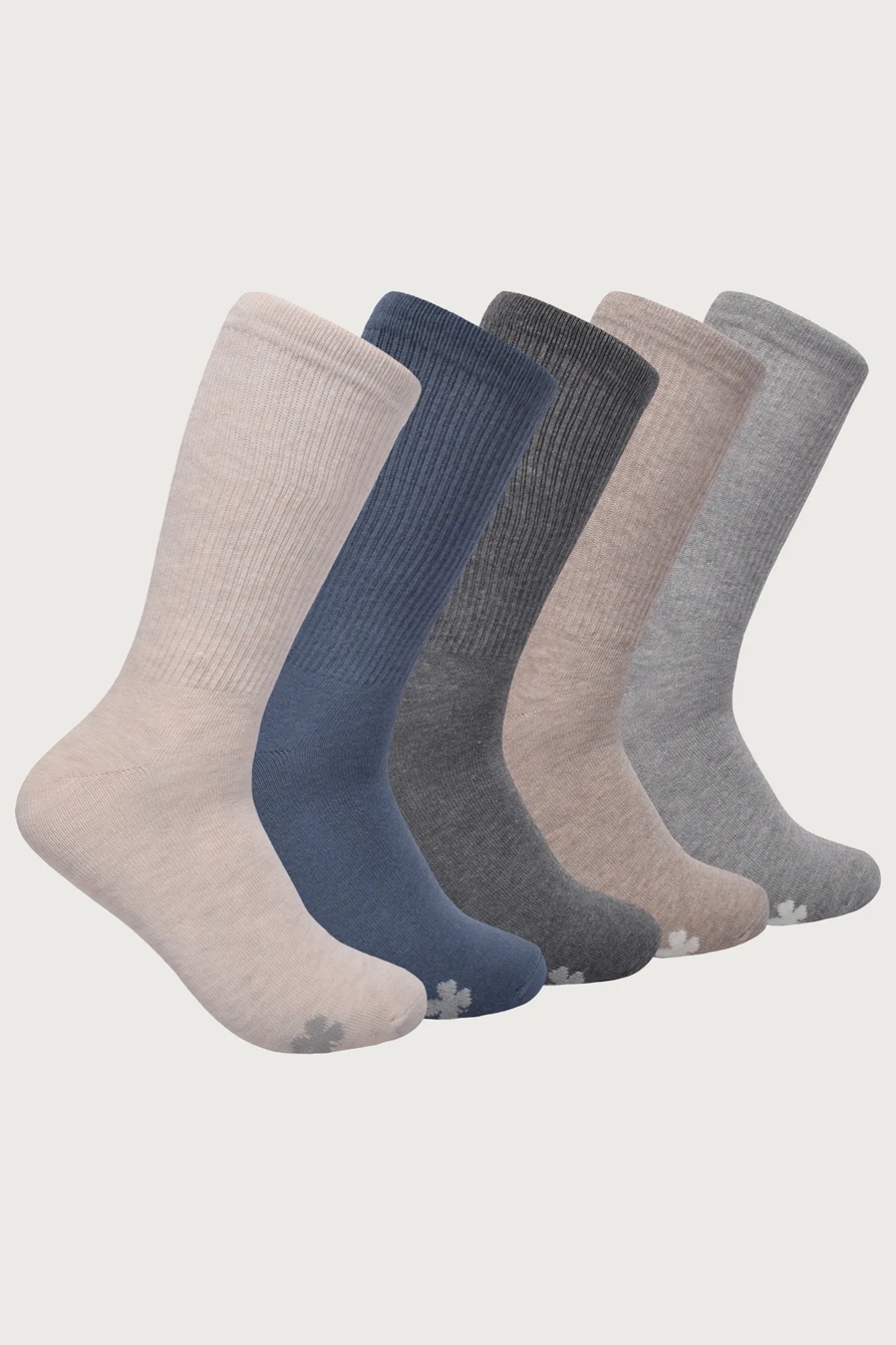 MENS 5 PACK ATHELTIC STRIPE SPORT RIB CREW, image 3