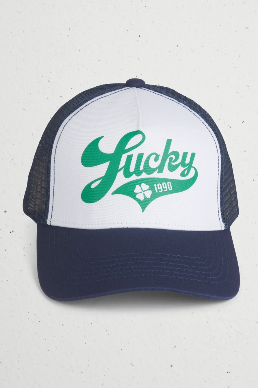 LUCKY BRANDED VINTAGE TRUCKER HAT, image 1
