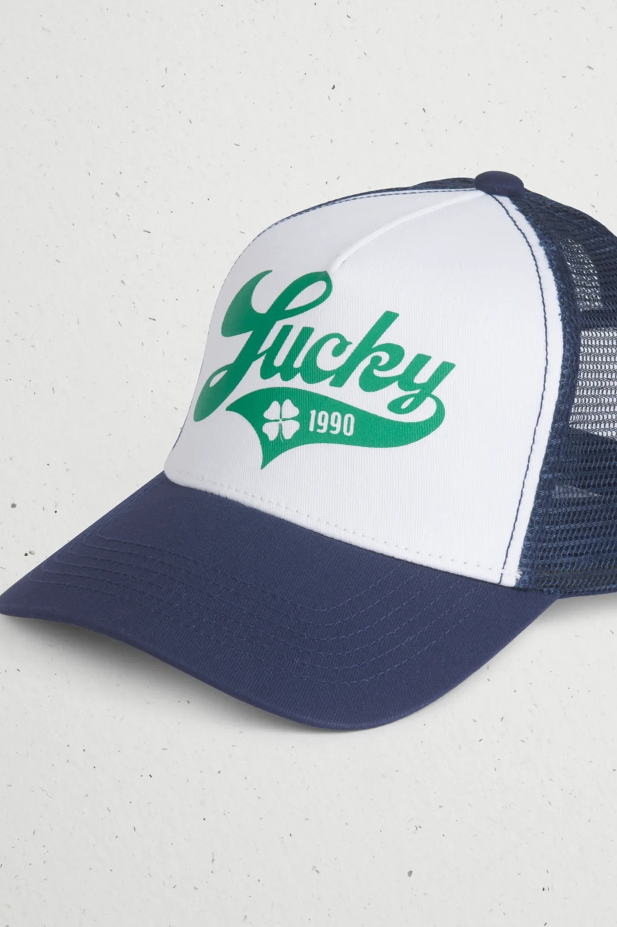 LUCKY BRANDED VINTAGE TRUCKER HAT, image 2