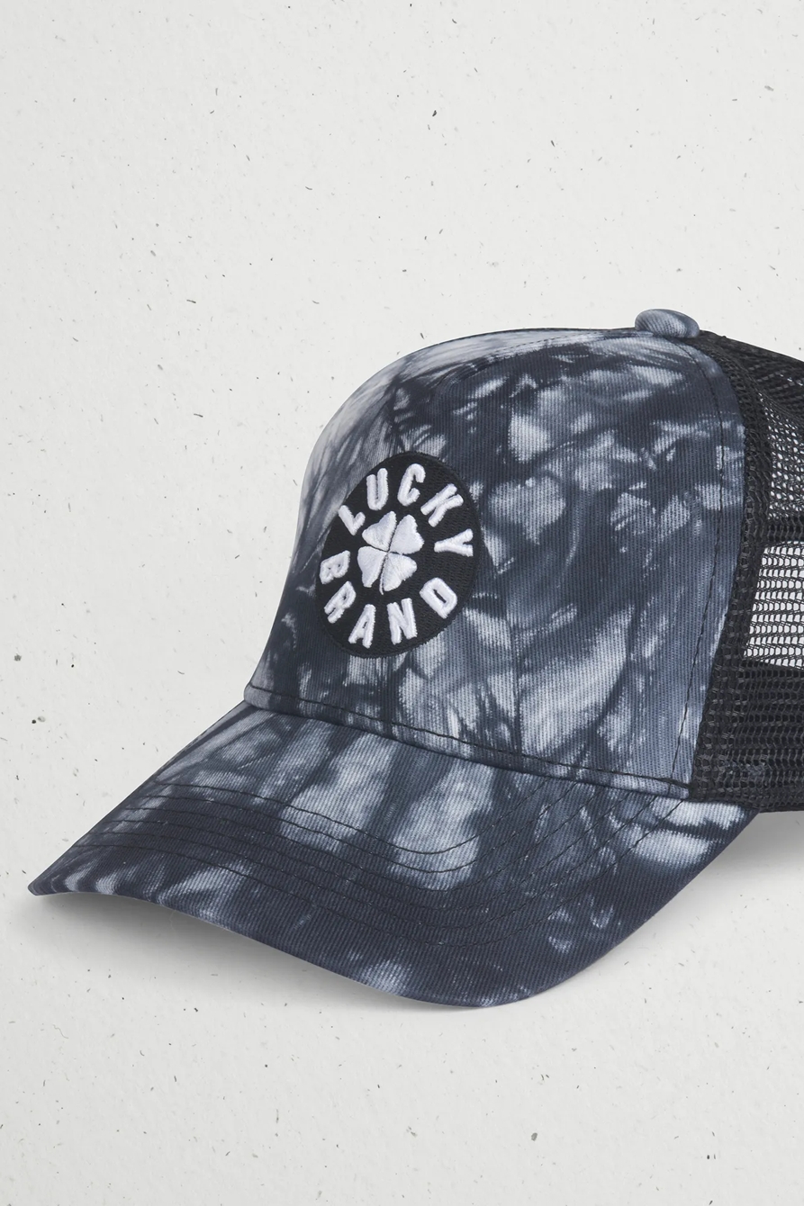 LUCKY TIE DYE TRUCKER HAT, image 2