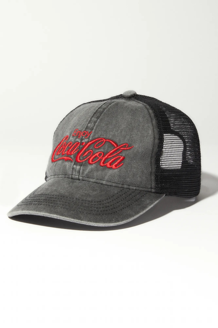 COCA COLA VINTAGE WASHED TRUCKER HAT, image 1