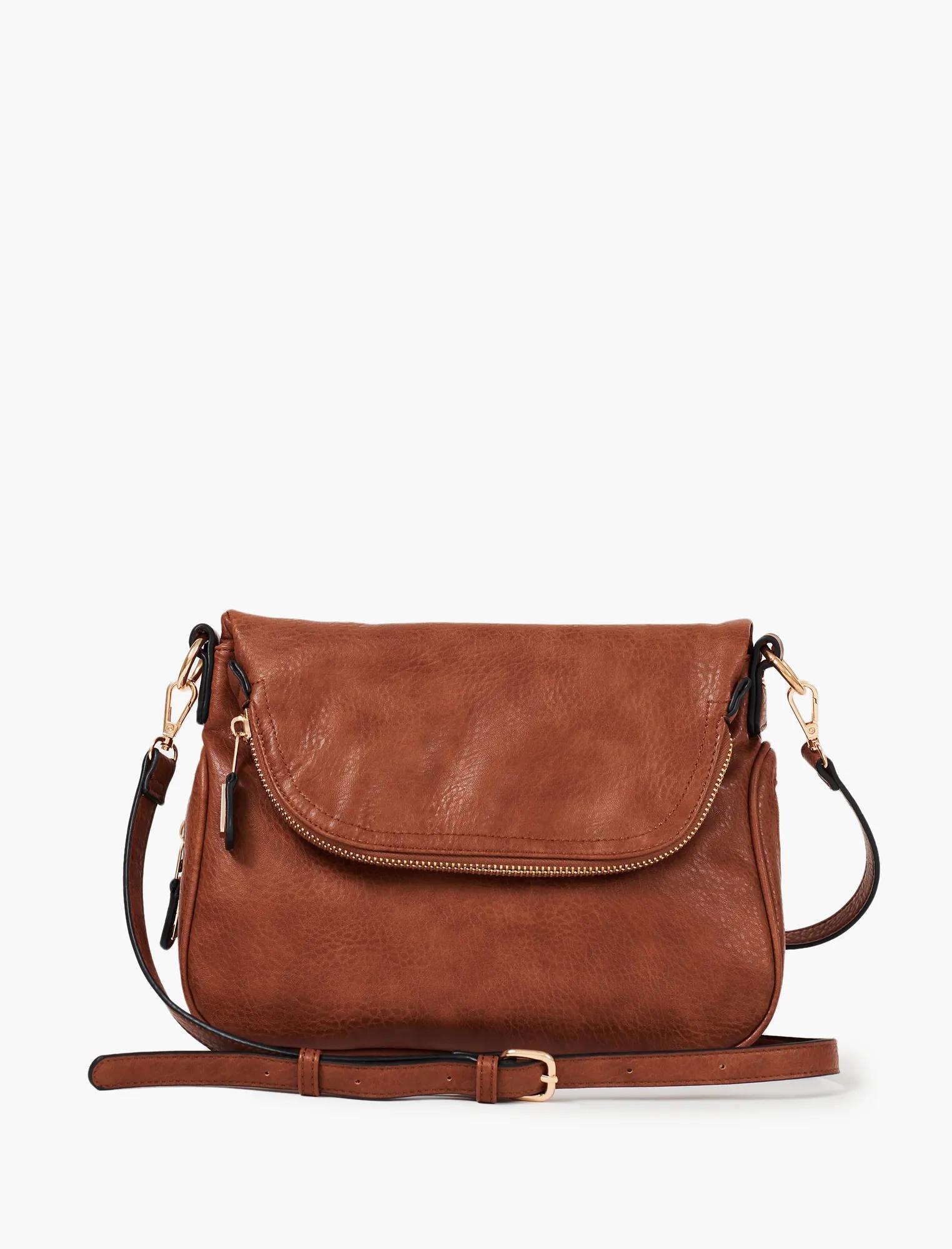 VEGAN LEATHER MID SIZE HANDBAG, image 1