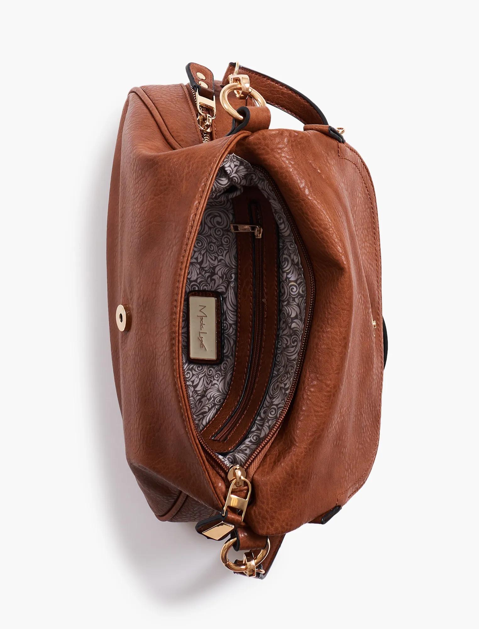 VEGAN LEATHER MID SIZE HANDBAG, image 4