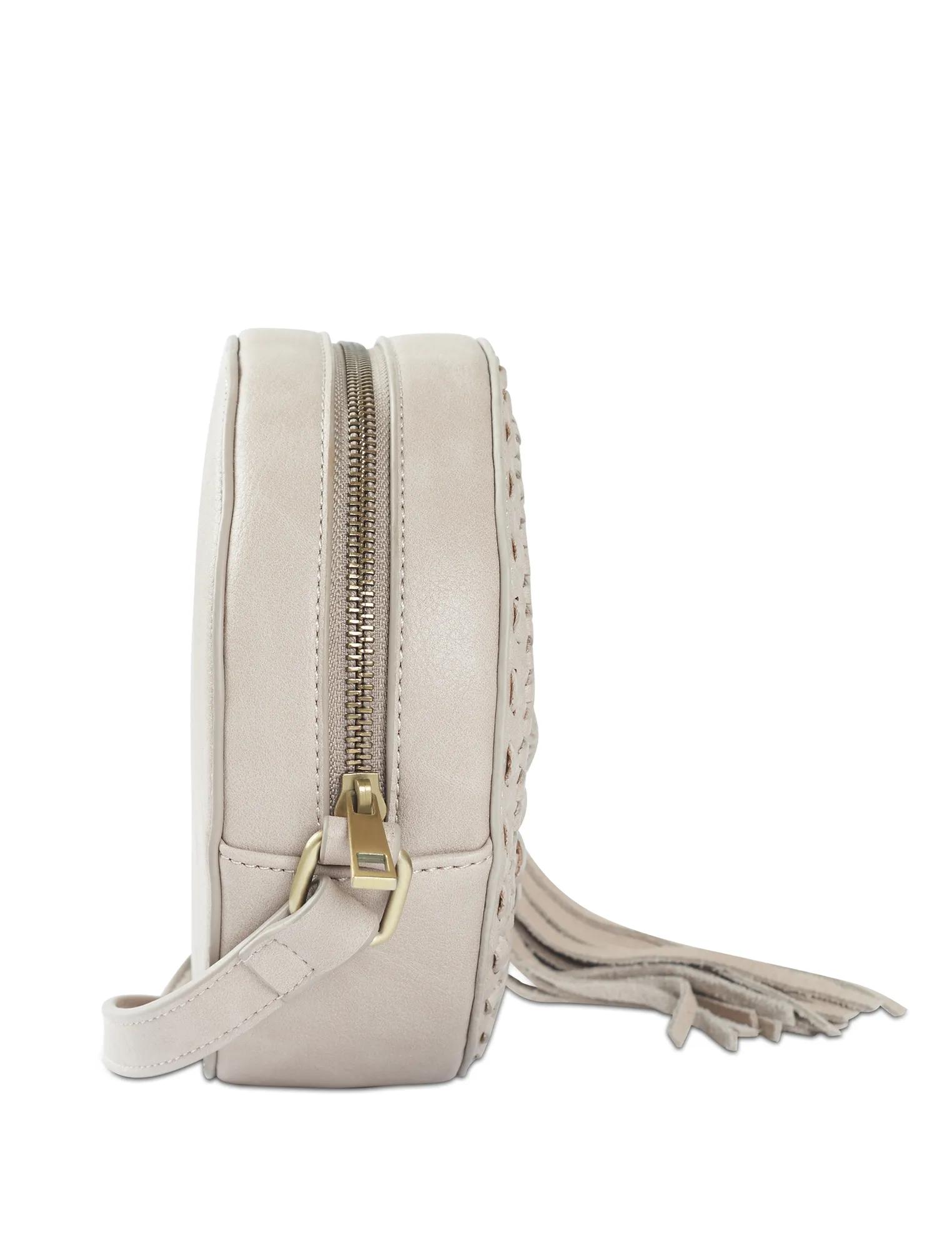 VEGAN LEATHER CIRCULAR WOVEN CROSSBODY, image 4