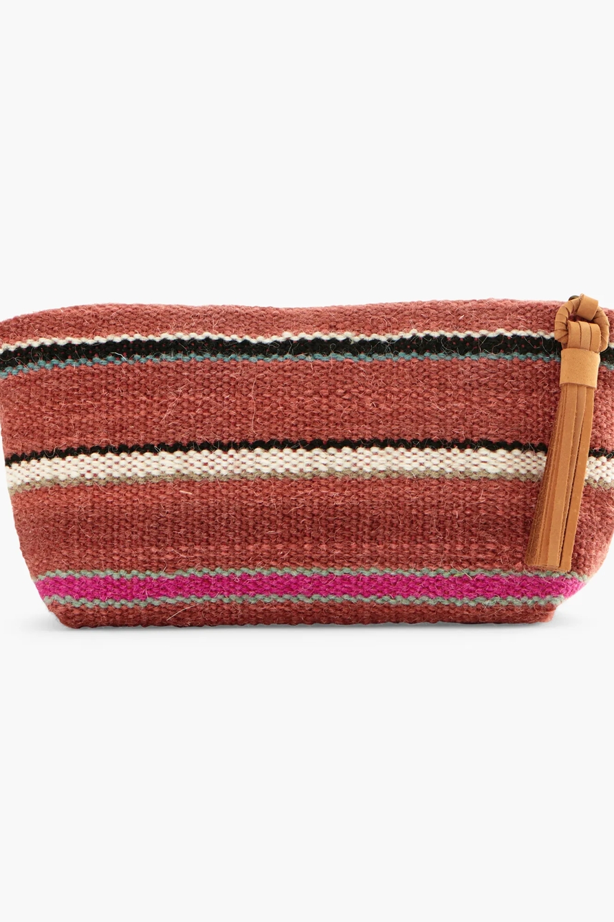 STRIPED FABRIC POUCH BAG, image 2