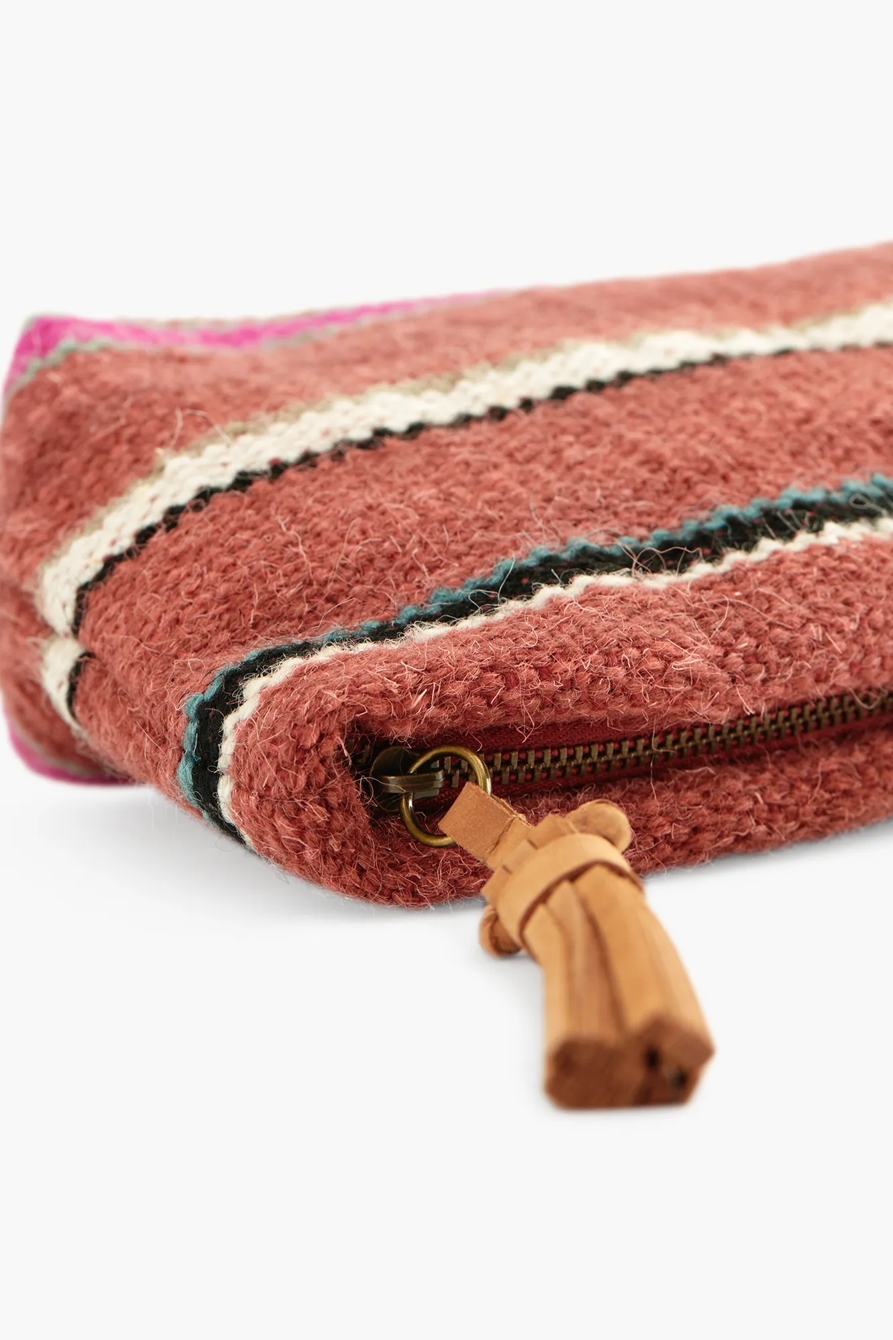 STRIPED FABRIC POUCH BAG, image 3