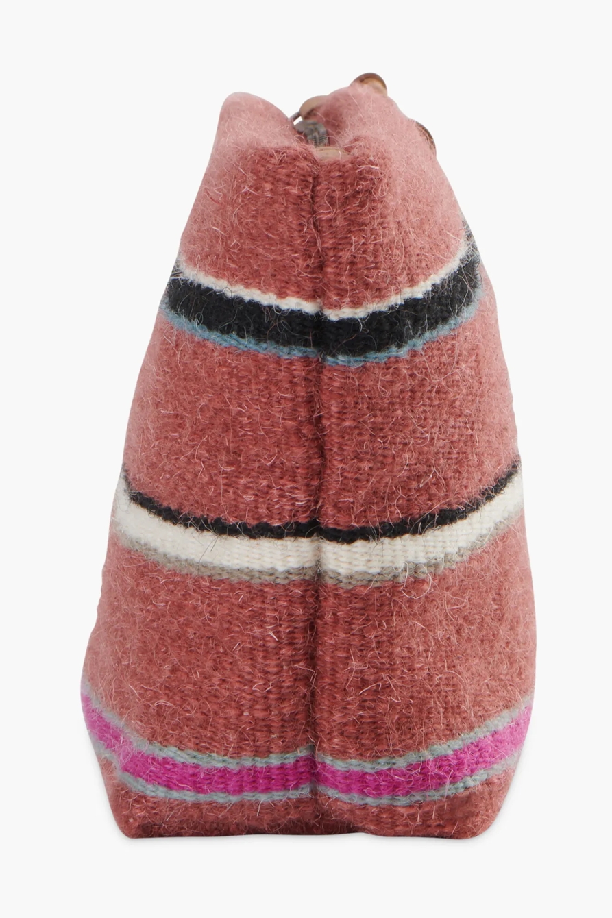 STRIPED FABRIC POUCH BAG, image 4