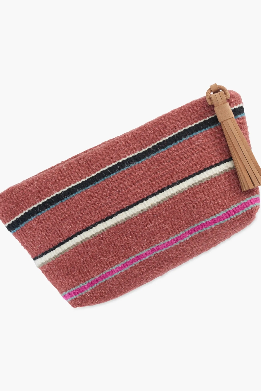STRIPED FABRIC POUCH BAG, image 5