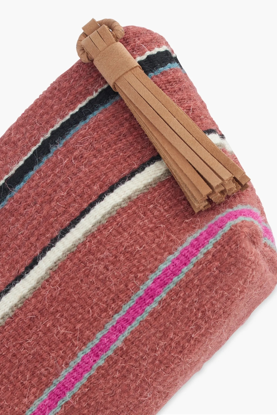 STRIPED FABRIC POUCH BAG, image 6