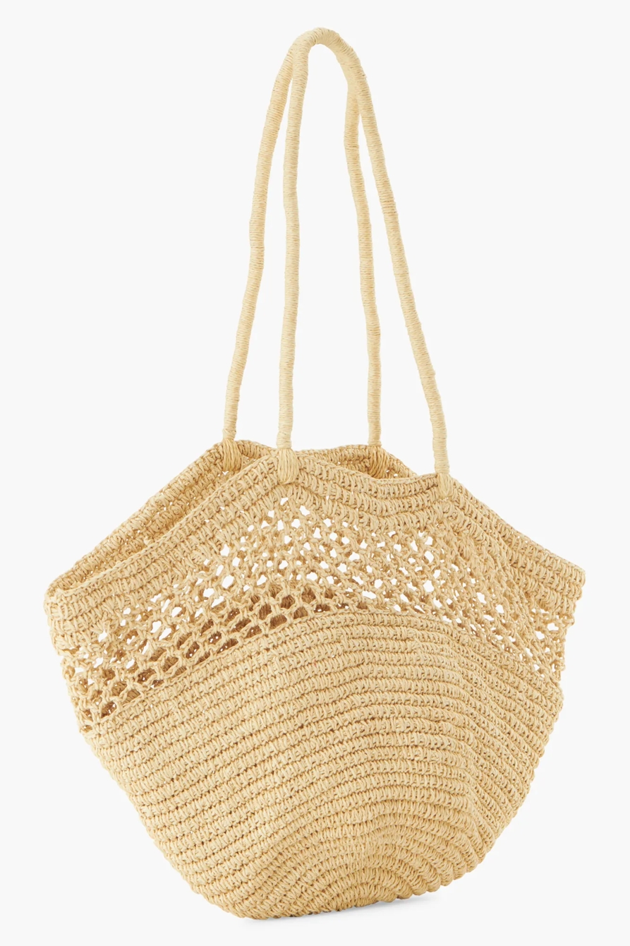OPENWORK STRAW RAFIA TOTE BAG, image 2
