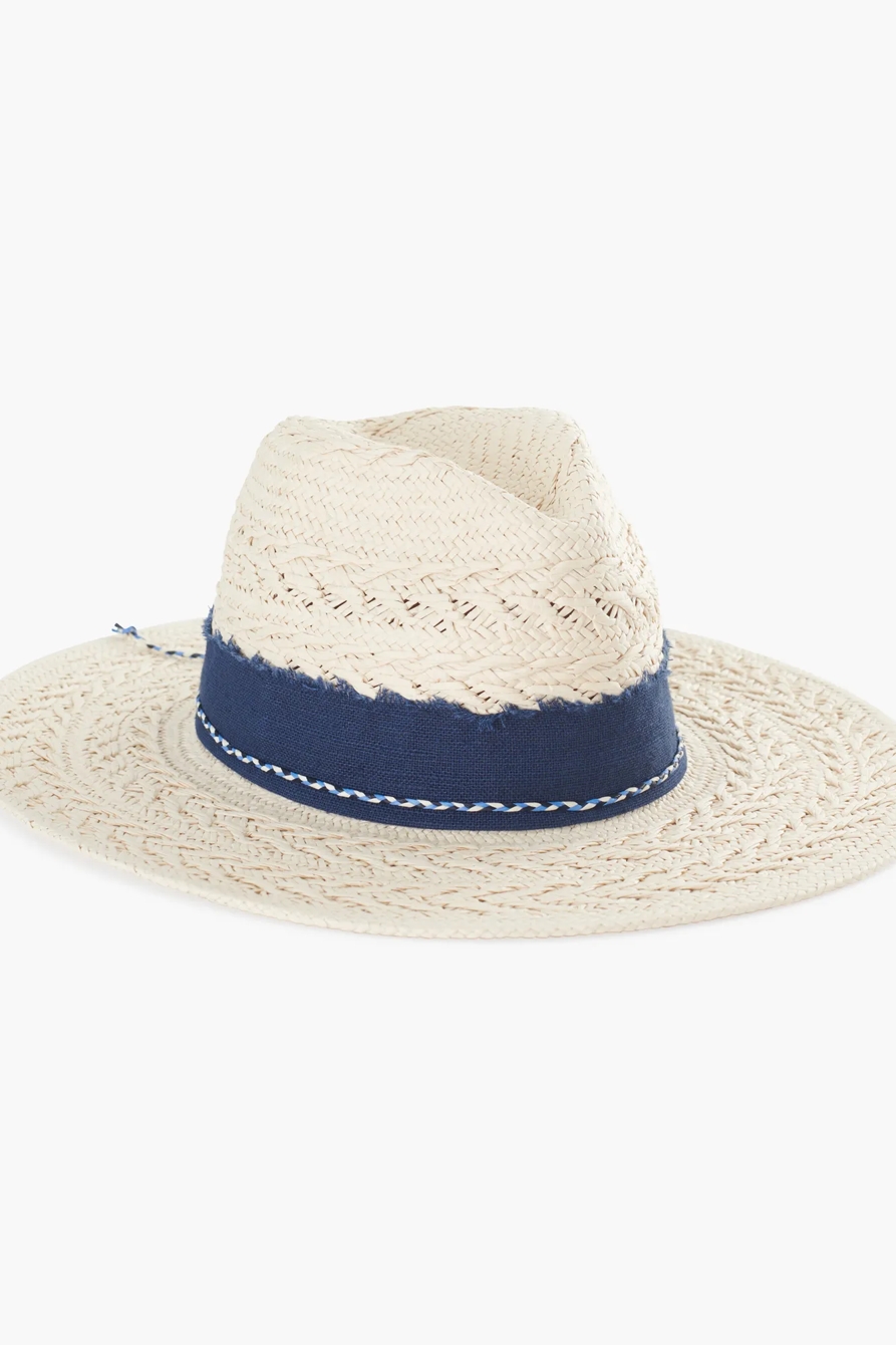 LAYERED TRIM STRAW HAT, image 1