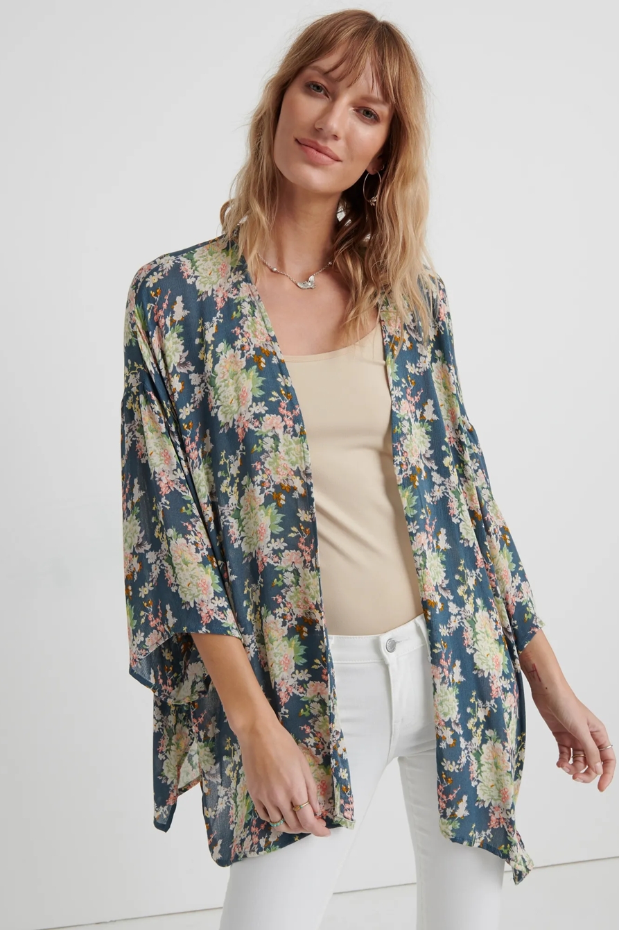 FLORAL PRINTED KIMONO, image 1