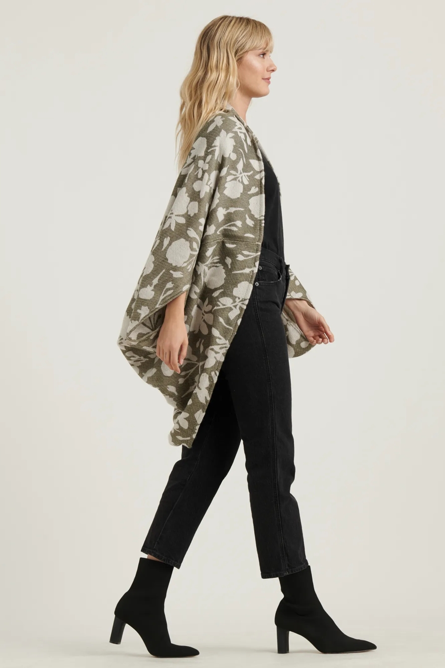 FLORAL JACQUARD KIMONO, image 3