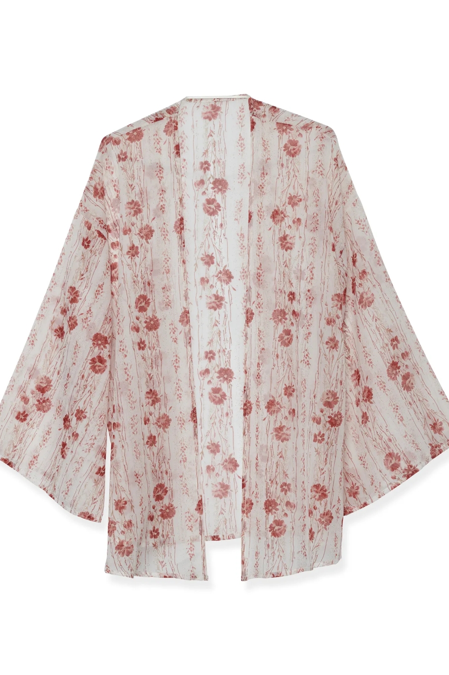 PRINTED FLORAL KIMONO, image 5
