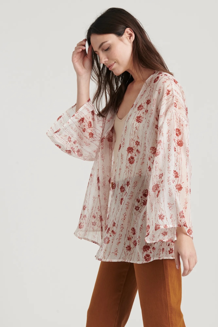 PRINTED FLORAL KIMONO, image 6