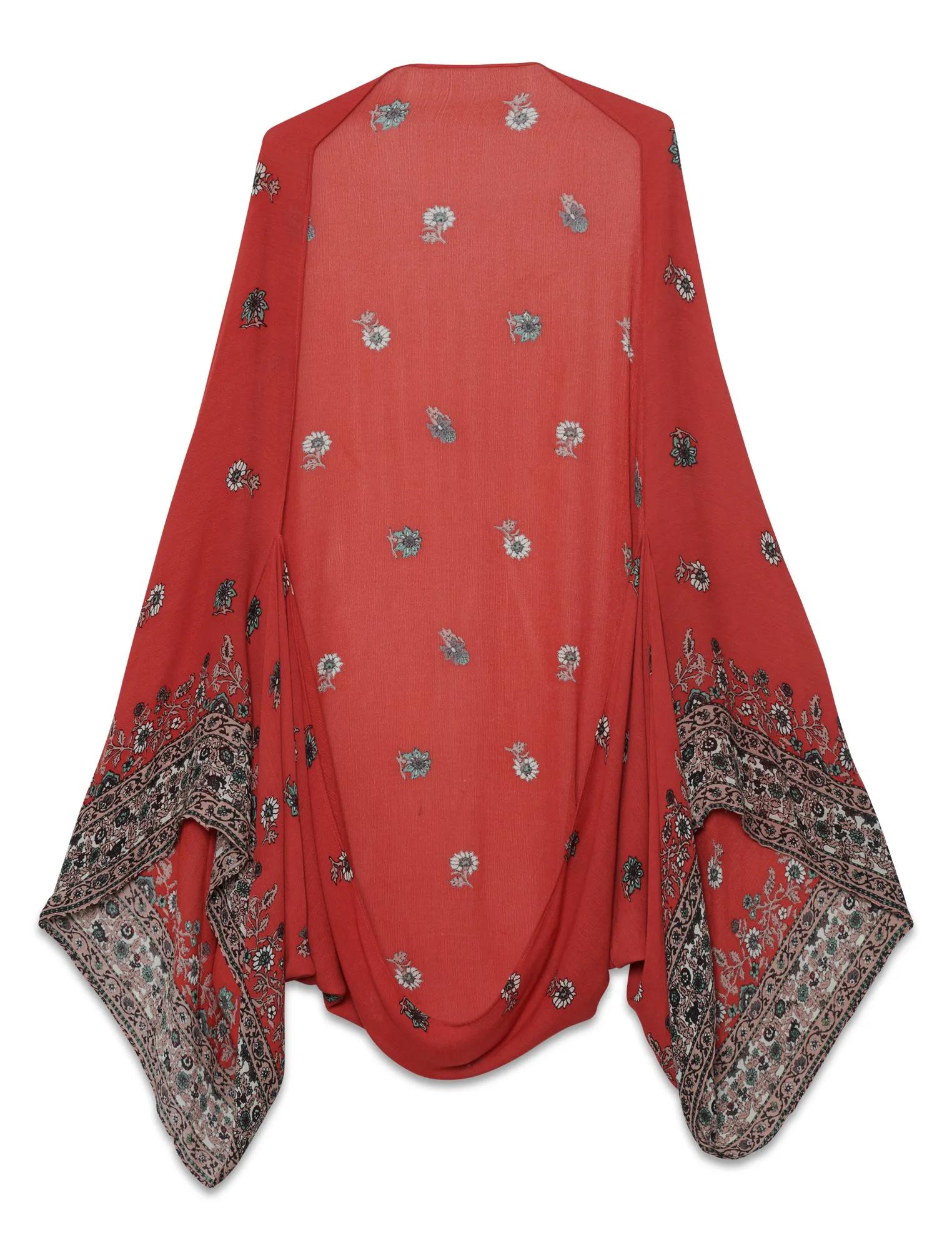 PRINTED BORDER BOLERO KIMONO, image 4