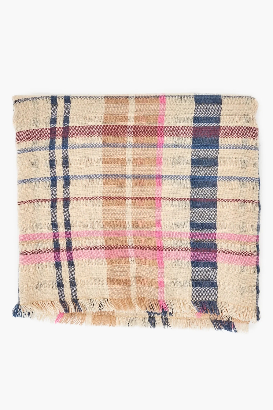 FRAYED PLAID SCARF, image 2