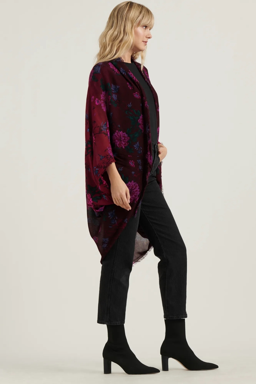 OMBRE FLORAL BOLERO KIMONO, image 2